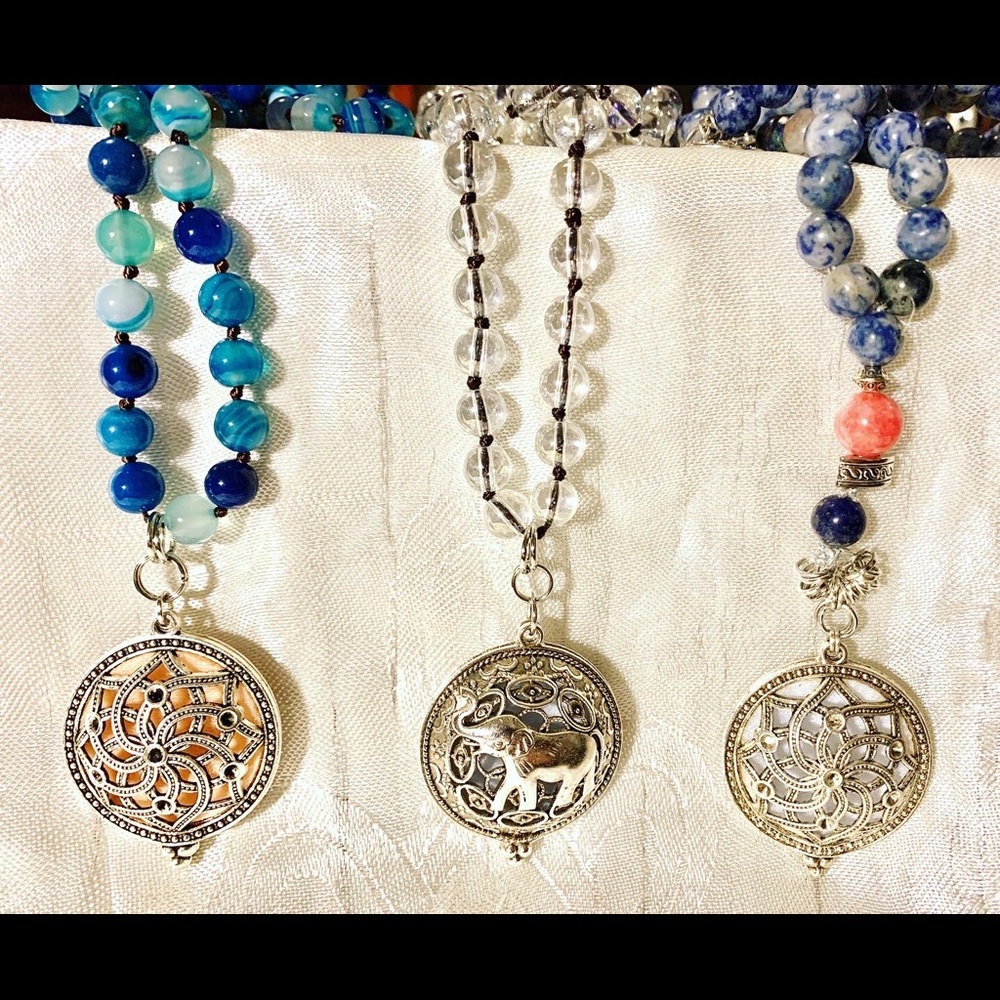 Striking Set of 3 diffuser necklaces!